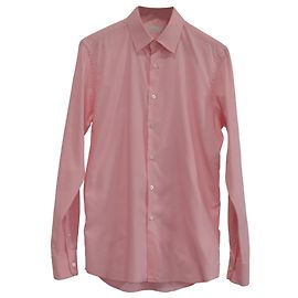 Camicia con bottoni Prada in cotone rosa Rosa