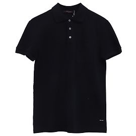 Polo a maniche corte Louis Vuitton in cotone nero Nero