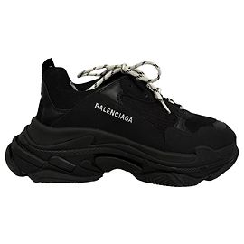 Baskets Triple S Balenciaga en polyester noir Noir