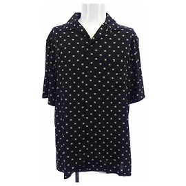 Céline Camicia a maniche corte CELINE con stampa Micro Triomphe Nero