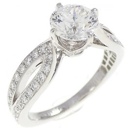 Boucheron PONT DE PARIS Platinum Ring Size 5 Silvery