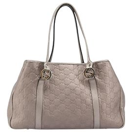 Sac cabas Twins Guccissima en cuir Large Rose