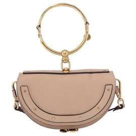 Minaudière Nile em couro Chloé Rosa