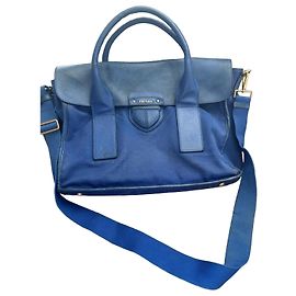 Sac à main Prada en nylon bleu et cuir Bleu