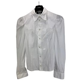 Dsquared2 Camisa Western de Algodón Blanco Blanco