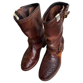 visvim T.W.O. Boots Folk Lederstiefel Braun Braun