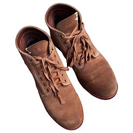 Visvim Brigadier Boots Mid-Folk Daim Camel US9 Marron