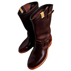 Botas Visvim T.W.O. Boots Folk Cordovan Marrom Bordeaux
