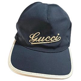 Boné Gucci em algodão preto Preto