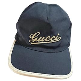 Gorra Gucci de algodón negro Negro