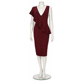 Diane Von Furstenberg Cocktailkleid mit Rüschen - Bordeaux Bordeaux