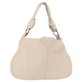 Bolsa de Ombro LOEWE em Couro Marfim Ouro Auth 189347A Dourado Cru