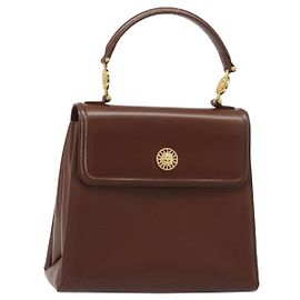 Borsa VERSACE in pelle marrone e oro Auth BA13612A Marrone D'oro
