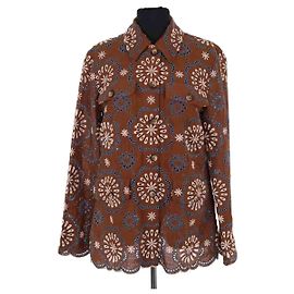 Giacca Veronica Beard in lino marrone Marrone