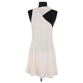 Reformation Vestido cor de marfim Cru