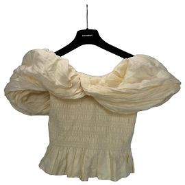 Sea New York Off-Shoulder Smocked Top Roh Gelb