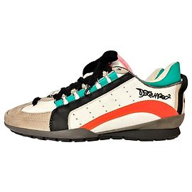 Dsquared2 Baskets "Kick It!" Drapeau Canadien Noir Rose Blanc Vert Orange Gris