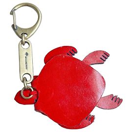 Mulberry Breloque Tortue en Cuir Rouge Rouge