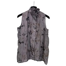 Autre Marque Geoffrey B. Small Camicia senza maniche con stampa floreale Grigio Marrone scuro