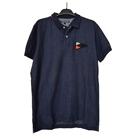 Polo Tommy Hilfiger Uomo Blu Navy con Stemma TH Blu