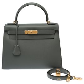 Hermès Borsa HERMES Kelly 28 in Pelle Verde - 103701 Verde
