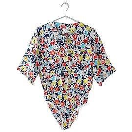 Body stampato Laurèl donna Nero Bianco Rosso Blu Multicolore Giallo