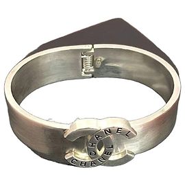 Chanel Coco Mark Metallarmband Silber