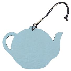 Hermès Petit Ash Teapot Leather Bag Charm Blue Other