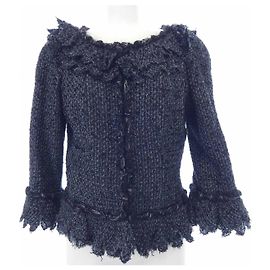 Giacca Chanel senza collo Nero