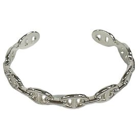 Hermès HERMES Chaine d'Ancre Enchainée Bangle Argento