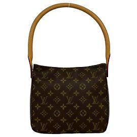 Borsa a Spalla e Tote Louis Vuitton Looping MM Monogram Marrone