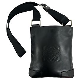 Borsa a tracolla con logo Anagram Loewe Nero