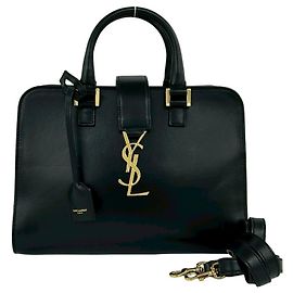 Yves Saint Laurent Black Leather Handbag Black