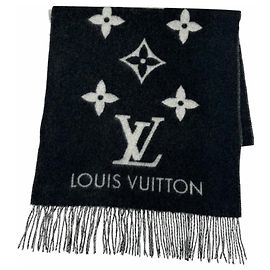 Louis Vuitton Stola aus schwarzem Kaschmir Schwarz