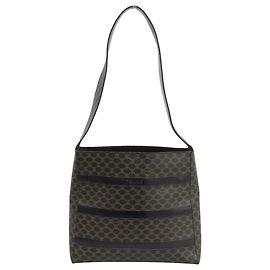 Céline Bolsa de um ombro Celine Macadam Pattern Marrom
