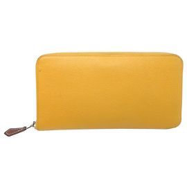 Hermès Carteira longa Azap Hermes em Jaune Ambre Outro