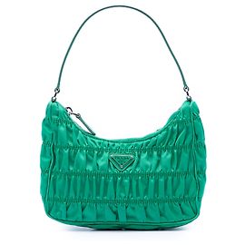 Prada Green Tessuto Gaufre Re Edition Shoulder Bag Green