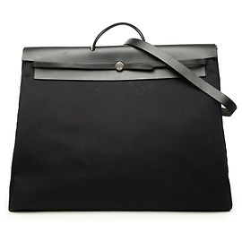 Hermès Black Toile Herbag TGM Black