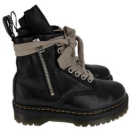 Rick Owens x Dr. Martens 1460 Quad Ro Boots in Black Leather Black