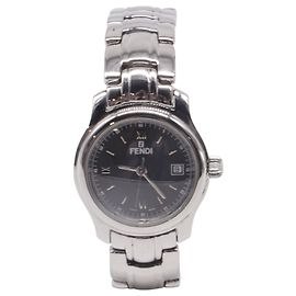 Fendi 210L Quarz-Uhr aus silbernem Edelstahl Silber