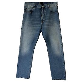 Jeans de tiro medio Balenciaga en algodón azul Otro Impresión de pitón