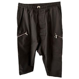 Rick Owens Zipped Cargo Pants in Black Polyester Black
