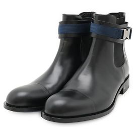 Bottines Louis Vuitton Damier Infini Noir Bleu