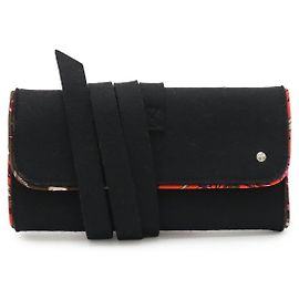 Hermès Hermes Silk In Felt Silk Pouch Black Other