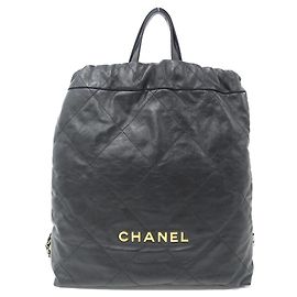 Chanel Chanel 22 Line Calf Backpack Black