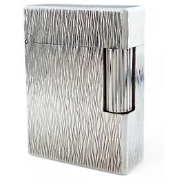 Autre Marque Dupont Short Wave Pattern Silver Lighter Silvery