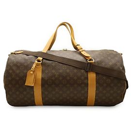 Louis Vuitton Sac Polochon Monogram Travel Bag Brown