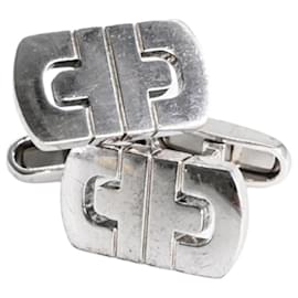 BVLGARI Bulgari Palen Lasi Manschettenknöpfe, Silber, Silber