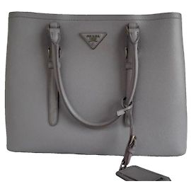 Sac cabas Prada Saffiano Gris
