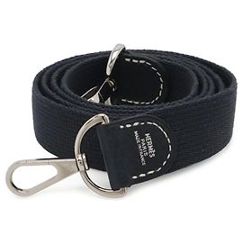 Hermès HERMES Garden Shoulder Strap (Strap only) - Canvas and Leather Navy Blue Navy blue